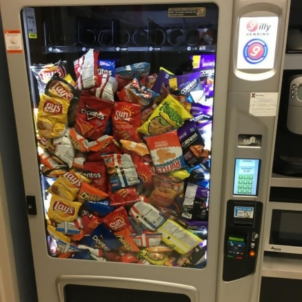 vending machine that let all of its items out at once