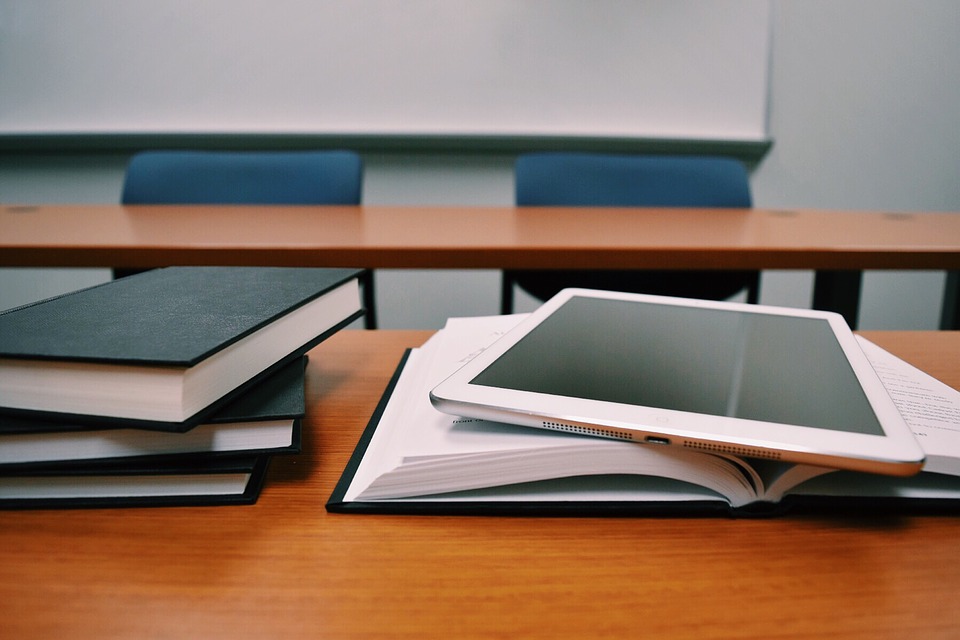 Tablet, Books, Education, Desk, Classroom, School